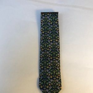 J. Alden of Essex, CT All Silk Made in England Tie with Floral Print